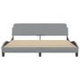 Estructura de cama con cabecero gris claro tela 180x200 cm de , Camas y somieres - Ref: Foro24-373225, Precio: 167,95 €, Desc...