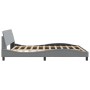 Estructura de cama con cabecero gris claro tela 180x200 cm de , Camas y somieres - Ref: Foro24-373225, Precio: 167,95 €, Desc...