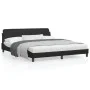 Bed frame with headboard black synthetic leather 180x200cm by , Beds and slatted bases - Ref: Foro24-373238, Price: 192,14 €,...