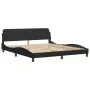 Bed frame with headboard black synthetic leather 180x200cm by , Beds and slatted bases - Ref: Foro24-373238, Price: 192,14 €,...