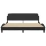 Bed frame with headboard black synthetic leather 180x200cm by , Beds and slatted bases - Ref: Foro24-373238, Price: 192,14 €,...