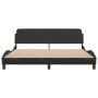 Estructura de cama con cabecero cuero sintético negro 180x200cm de , Camas y somieres - Ref: Foro24-373238, Precio: 193,27 €,...