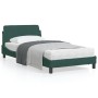 Estructura cama con cabecero terciopelo verde oscuro 100x200 cm de , Camas y somieres - Ref: Foro24-373135, Precio: 97,90 €, ...