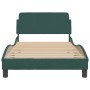 Estructura cama con cabecero terciopelo verde oscuro 100x200 cm de , Camas y somieres - Ref: Foro24-373135, Precio: 97,90 €, ...