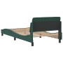 Estructura cama con cabecero terciopelo verde oscuro 100x200 cm de , Camas y somieres - Ref: Foro24-373135, Precio: 97,90 €, ...