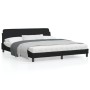 Estructura de cama con cabecero de tela negro 180x200 cm de , Camas y somieres - Ref: Foro24-373227, Precio: 197,27 €, Descue...