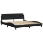 Bed frame with black fabric headboard 180x200 cm by , Beds and slatted bases - Ref: Foro24-373227, Price: 194,04 €, Discount: %