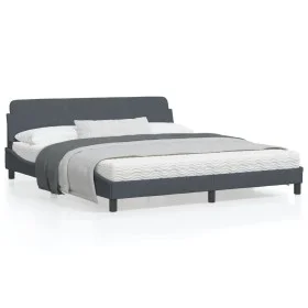 Bettgestell mit dunkelgrauem Samtkopfteil 180x200 cm von , Betten und Lattenroste - Ref: Foro24-373233, Preis: 191,14 €, Raba...