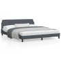 Estructura cama con cabecero terciopelo gris oscuro 180x200 cm de , Camas y somieres - Ref: Foro24-373233, Precio: 195,46 €, ...