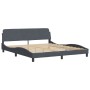 Estructura cama con cabecero terciopelo gris oscuro 180x200 cm de , Camas y somieres - Ref: Foro24-373233, Precio: 195,46 €, ...