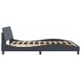 Estructura cama con cabecero terciopelo gris oscuro 180x200 cm de , Camas y somieres - Ref: Foro24-373233, Precio: 195,46 €, ...
