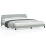 Estructura de cama con cabecero terciopelo gris claro 200x200cm de , Camas y somieres - Ref: Foro24-373252, Precio: 204,67 €,...
