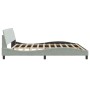 Estructura de cama con cabecero terciopelo gris claro 200x200cm de , Camas y somieres - Ref: Foro24-373252, Precio: 204,67 €,...