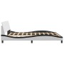 Estructura de cama con cabecero cuero sintético blanco y negro de , Camas y somieres - Ref: Foro24-373244, Precio: 197,44 €, ...