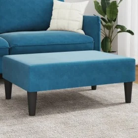 Reposapiés de terciopelo azul 77x55x31 cm de , Otomanas - Ref: Foro24-379556, Precio: 68,80 €, Descuento: %