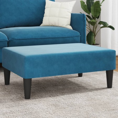 Reposapiés de terciopelo azul 77x55x31 cm de , Otomanas - Ref: Foro24-379556, Precio: 72,77 €, Descuento: %