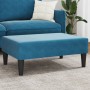 Reposapiés de terciopelo azul 77x55x31 cm de , Otomanas - Ref: Foro24-379556, Precio: 72,77 €, Descuento: %