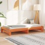 Sofá cama nido madera maciza de pino marrón cera 90x190 cm de , Camas y somieres - Ref: Foro24-844404, Precio: 130,67 €, Desc...