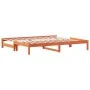 Sofá cama nido madera maciza de pino marrón cera 90x190 cm de , Camas y somieres - Ref: Foro24-844404, Precio: 129,01 €, Desc...