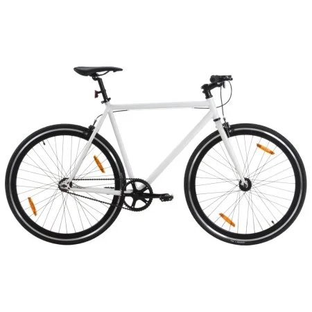 Bicicleta de piñón fijo blanco y negro 700c 59 cm de , Bicicletas - Ref: Foro24-92263, Precio: 337,26 €, Descuento: %
