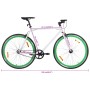 Bicicleta de piñón fijo blanco y verde 700c 55 cm de , Bicicletas - Ref: Foro24-92268, Precio: 283,95 €, Descuento: %