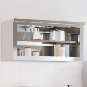 Armario de pared de cocina con estante acero inoxidable de , Recipiente para comida - Ref: Foro24-376444, Precio: 128,47 €, D...