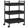 Carrito de cocina madera de ingeniería negro 50x30x70 cm de , Carros de cocina y comedor - Ref: Foro24-842356, Precio: 57,78 ...
