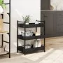 Carrito de cocina madera de ingeniería negro 50x30x70 cm de , Carros de cocina y comedor - Ref: Foro24-842356, Precio: 57,78 ...