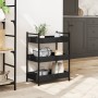 Carrito de cocina madera de ingeniería negro 50x30x70 cm de , Carros de cocina y comedor - Ref: Foro24-842356, Precio: 58,89 ...