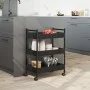 Carrito de cocina madera de ingeniería negro 50x30x70 cm de , Carros de cocina y comedor - Ref: Foro24-842356, Precio: 57,78 ...