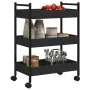 Carrito de cocina madera de ingeniería negro 50x30x70 cm de , Carros de cocina y comedor - Ref: Foro24-842356, Precio: 57,78 ...