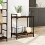 Carrito cocina madera ingeniería roble ahumado 60,5x31x72,5 cm de , Carros de cocina y comedor - Ref: Foro24-842368, Precio: ...