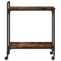 Carrito cocina madera ingeniería roble ahumado 60,5x31x72,5 cm de , Carros de cocina y comedor - Ref: Foro24-842368, Precio: ...