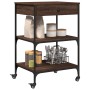 Carrito de cocina madera ingeniería marrón roble 60x48x89,5 cm de , Carros de cocina y comedor - Ref: Foro24-842375, Precio: ...