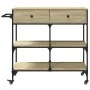 Carrito de cocina madera ingeniería roble Sonoma 105x42x95 cm de , Carros de cocina y comedor - Ref: Foro24-842377, Precio: 1...