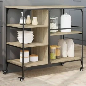 Sonoma oak engineered wood kitchen cart 100x45x89.5 cm by , Kitchen and dining carts - Ref: Foro24-842382, Price: 102,69 €, D...