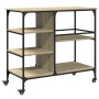 Carrito de cocina madera ingeniería roble Sonoma 100x45x89,5 cm de , Carros de cocina y comedor - Ref: Foro24-842382, Precio:...