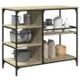 Sonoma oak engineered wood kitchen cart 100x45x89.5 cm by , Kitchen and dining carts - Ref: Foro24-842382, Price: 102,69 €, D...