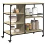 Sonoma oak engineered wood kitchen cart 100x45x89.5 cm by , Kitchen and dining carts - Ref: Foro24-842382, Price: 102,69 €, D...