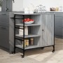 Carrito de cocina de madera gris Sonoma 87,5x38,5x84,5 cm de , Carros de cocina y comedor - Ref: Foro24-842389, Precio: 120,0...