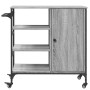 Carrito de cocina de madera gris Sonoma 87,5x38,5x84,5 cm de , Carros de cocina y comedor - Ref: Foro24-842389, Precio: 120,0...