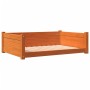 Cama para perros madera maciza pino marrón cera 95,5x65,5x28 cm de , Camas para perros - Ref: Foro24-844465, Precio: 81,59 €,...