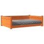 Cama para perros madera maciza pino marrón cera 95,5x65,5x28 cm de , Camas para perros - Ref: Foro24-844465, Precio: 81,59 €,...