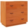 Aparador de madera maciza de pino marrón cera 80x40x75 cm de , Aparadores - Ref: Foro24-844471, Precio: 114,22 €, Descuento: %