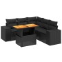 Set de sofás de jardín 6 piezas y cojines ratán sintético negro de , Conjuntos de jardín - Ref: Foro24-3272630, Precio: 462,0...