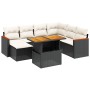 Set de sofás de jardín 8 piezas y cojines ratán sintético negro de , Conjuntos de jardín - Ref: Foro24-3273191, Precio: 460,7...