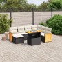 Set de sofás de jardín 8 piezas y cojines ratán sintético negro de , Conjuntos de jardín - Ref: Foro24-3274073, Precio: 472,0...