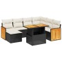 Set de sofás de jardín 8 piezas y cojines ratán sintético negro de , Conjuntos de jardín - Ref: Foro24-3274073, Precio: 472,0...