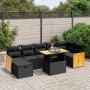 Set de sofás de jardín 8 piezas y cojines ratán sintético negro de , Conjuntos de jardín - Ref: Foro24-3276254, Precio: 532,9...