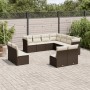 Set de sofás de jardín 11 pzas cojines ratán sintético marrón de , Conjuntos de jardín - Ref: Foro24-3249662, Precio: 667,76 ...